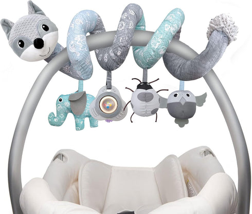 Baby Toys 0-3 Months, Car Seat Toys, Stroller Toys, Infant Toys 0-6 Months, Baby Spiral Toys with Music Rattle