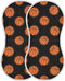 Qinllo Muslin Burp Cloths Basketball Black Print Cotton Baby Burp Cloths 2 Pack