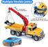 haomsj Big Tow Trucks Toy with Hook and Car for Boys, Pull Back Truck Toys with Light and Sound (1:18 Plastic)