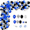 135PCS Black and Blue Silver Balloon Garland Kit for Video Game Birthday Graduation Party Baby Shower Decorations