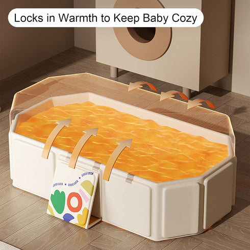 Collapsible Baby Bathtub, Portable & Foldable Bathtub for Newborns to Toddlers, Easy to Store, Lightweight for Home