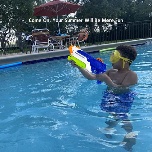 Water Guns for Kids, Summer Soaker Squirt Guns, Outdoor Toy for Ages 3 and Up, 2 Pack (1000cc Blue)