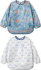 Little Dimsum Long Sleeve Feeding Bibs,Waterproof Baby Bibs with Sleeves, Infant Toddler