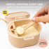 Lulyboo Baby Formula Milk Powder Container - Travel-Friendly, Airtight Storage with Scoop & Spork, Compact BPA-Free