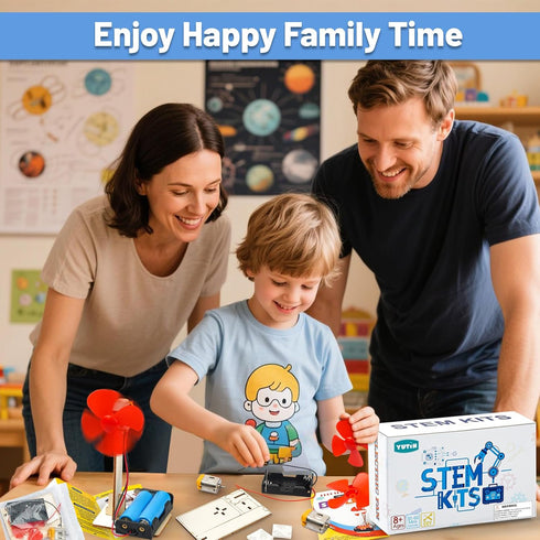 6 8-12, 8-10 STEM Science Kits for Kids Age STEM Building Toys for Year Girls Boys Wood Crafts, Electric Fan
