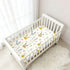 miaozhen 1 Pack 52x28 Cotton Baby Crib Sheets Ultra Soft Cartoon Long Ear Bunnies Cute Unisex Child Crib Sheets