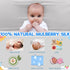 2 Pack 100% Mulberry 23 Momme PROMEED Silk Crib Sleeve for Baby Hair Loss Prevention, Premium Natural Silk Bassinet
