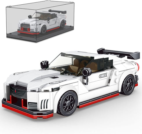 Mould King Speed Champion Nissan GTR NISMO Car Models - Building Toys with Display Case, 27031 Model Car Kits