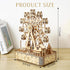 3D Wooden Puzzle for Adults, DIY Ferris Wheel Model Kit with Music Box for Creative Assembly