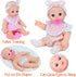 Besurejoy 12'' Playset 4 Bottle,Backpack Set Baby Doll with Outfits,Clothes Hanger,Swaddle