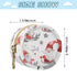 YETTASBIN Christmas Santa Claus Portable Pacifier Holder Case with Metal Hook Buckle & Zipper for Diaper Bag