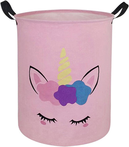 Round Laundry Hamper Storage Basket, Organizer for Clothes and Toys, Nursery Hamper Gift Basket with Handles