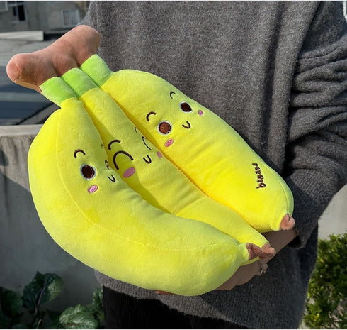 Hofun4U Banana Plush Pillow - 17" Banana Stuffed Animal, Fruit Plush Toy for Holiday