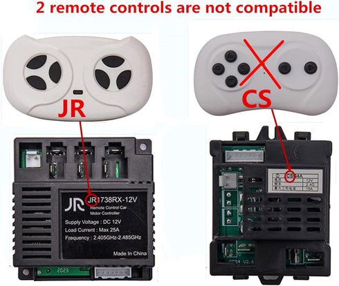 2.4G Bluetooth Remote Control Transmitter for Children's Electric Riding Toy Car Replacement Parts in White