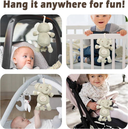 0-3-4-6+ Newborn Baby Toys, Soft Cotton Stuffed Animal Toy with Lullaby Music for Boy & Girl Babies Months,Ideal Gift
