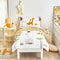 Flysheep 4 Piece White Toddler Bedding Set for Baby Girls and Boys,