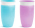 Munchkin Sippy Cups for Toddlers 1-3, 10 Ounce, Spill Proof Miracle 360 Cup, 2 Pack, Blue/Purple