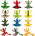 16Pcs Plastic Frogs Toy for Kids, Mini Red Frogs Toys for Easter Party Favors
