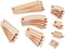 Hape 24 Pcs Wooden Railway Super Expansion Rail Pack| Compatible with Other