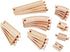 Hape 24 Pcs Wooden Railway Super Expansion Rail Pack| Compatible with Other