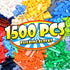 1500 Set 6 Lekebaby Classic Pieces Building Bricks Kit Basic Brick for Kids Creative Play, Compatible with All Major