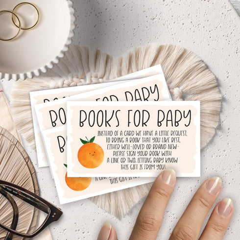 m&h invites 50 Little Cutie Books for Baby Shower Request Cards - Gender Neutral or Girl Baby Shower Inserts