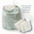 Set 3 Esembly Ditty Bag Trio - Reusable Waterproof Wet Bags for Cloth Diapers, Swimsuits, Toiletries, and Snacks