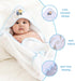 3 3 Mooreeke Baby Towel with Hood for Boys Blue Excavator Bath Towel for Babies Ultra Soft Absorbent PCS Baby Towels