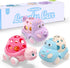 Pink Toy Car for Baby Girl Gifts, Push Wind Up Cars for Toddler Girls, Soft Truck Infants Gift