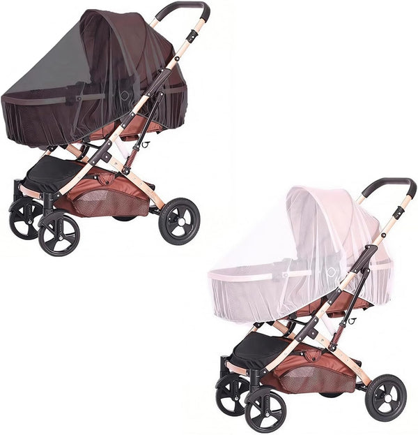 Vakerga 2Pack Baby Mosquito Net for Stroller Durable Mesh Bug Cover with Elastic