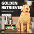 HJPLPXH Set (3024 Animal Dog Adorable Pet Golden Retriever Micro Building Blocks Pieces) with Secret Hidden Storage Box