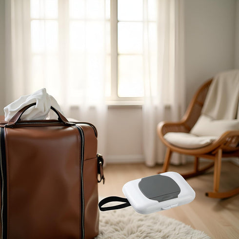 Tnyvm Travel Wipe Holder Reusable Wet Wipe Container Box Strollers Hanging Dispensers Refillable Wipe Case Safe Wet