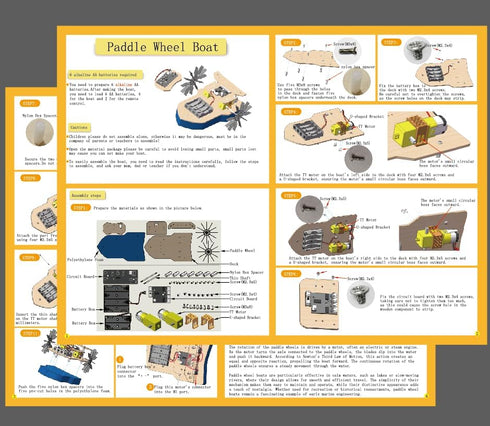 LEPANDA 8-12, RC Boat, Building Kit for Kids Ages Paddle Boat, STEM Science Kit for Boys & Girls