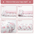 PHF Toddler Nap Mat, Floral Rollup Design with Removable Pillow & Minky Fleece Blanket, 50"x20"x2" for Kids