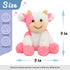 Hopearl Plush Cow Toy - 9 Inch Strawberry Pink Floppy Dairy Cattle - Cute Birthday Gift for Kids