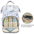 Yusudan Backpack Diaper Bag for Baby Girls, Mom Waterproof Large Nappy Bags for Women (Marble)