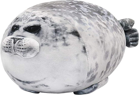 Pineapple Chubby Blob Seal Plush Pillow, Cute Stuffed Animal Seal Plushie Toy, Large (23.6 inch)