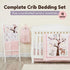 4 Set 100% Set Set EVERYDAY KIDS Piece Girls Crib Bedding - Owls - Soft Cotton Percale - Includes Quilt, Fitted Sheet