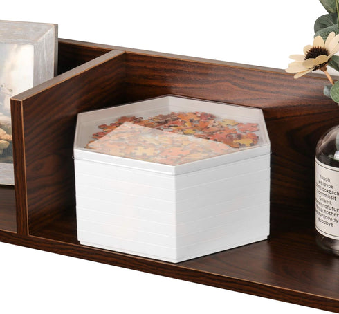 Becko US Stackable Puzzle Sorting Trays - Jigsaw Puzzle Sorters with Lid for Puzzles Up to 1500 Pieces, 8 Hexagonal
