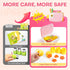 Set Set,Safe Set Toddler Girl Cooking with Storage Box-Girls Pink Kitchen PP Material Baby Girl Montessori Kitchen