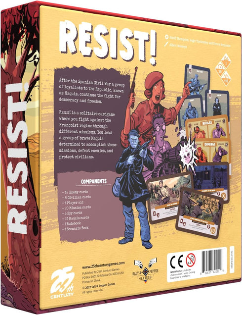 25th 10+ Century Games Resist Ages | Solitaire Strategy Card Game | Spanish Maquis Resistance Game with Tactical Deck