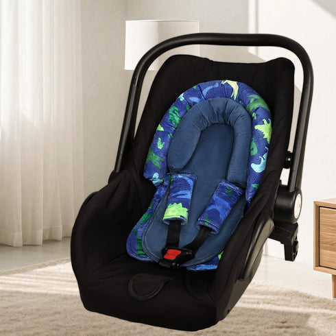 2-in-1 Set Baby Car Seat Head Support with Extra Headrest, Babybody Supports with Shoulder Pads for Newborn, Adjustable