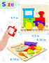 Yetonamr Wooden Toddler Puzzles - 12 Pack Jigsaw Montessori Educational Toys for 1-3 Years Old Boys Girls