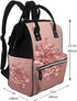 HCBPWVQA Backpack Daypacks Backpack Mommy Rose Gold Diaper Bag with Changing Pad and Pacifier Holder, Multifunction