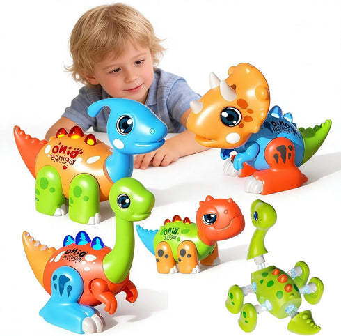 Assembly Dinosaur Toy Set for Kids Ages 3-5, Magnetic Dino Toys with