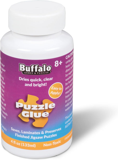 Buffalo Games Jigsaw Puzzle Glue - Adhesive Paste with Applicator Cap for Any Size Puzzles