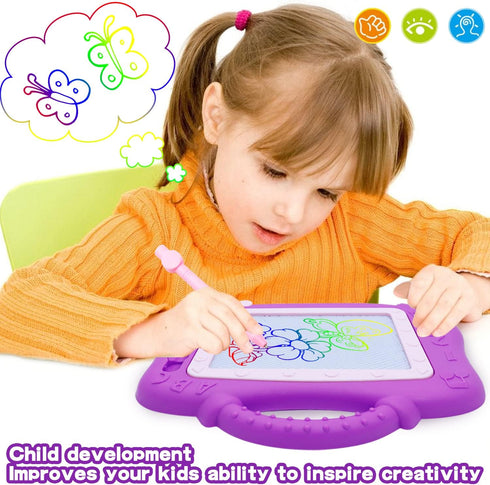 Magnetic Drawing Board for Toddlers, 2 Pack Travel Size Color Sketch Graffiti Board Educational Learning Toy