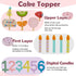 Sets, Playset 3 4 5 HERSITY Wooden Birthday Cake Toy Play Food Pretend Baking Kitchen for Toddlers, Afternoon Tea Party