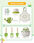 Set Kids Gardening Toys, Quality Garden Tool Kit for Kids and Toddlers, Includes Two Shovels, Garden hat,Rake