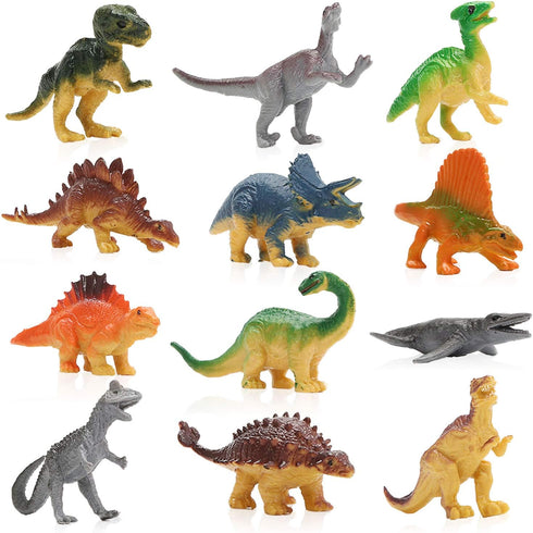 24 Pack CUTE STONE Filled Easter Eggs with Dinosaurs and Animals, Easter Basket Stuffers Easter Party Favors for Kids